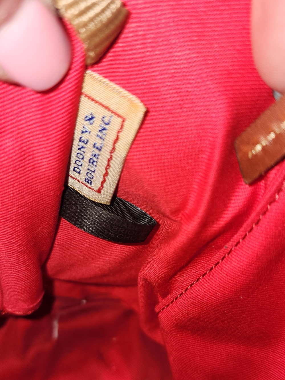Dooney & Bourke Tan Brown Ostrich Embossed Satchel Purse Project - Picture 13 of 13
